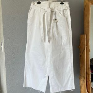 New White 1975 Denim Zara Basic wide Leg Jeans Sz 8